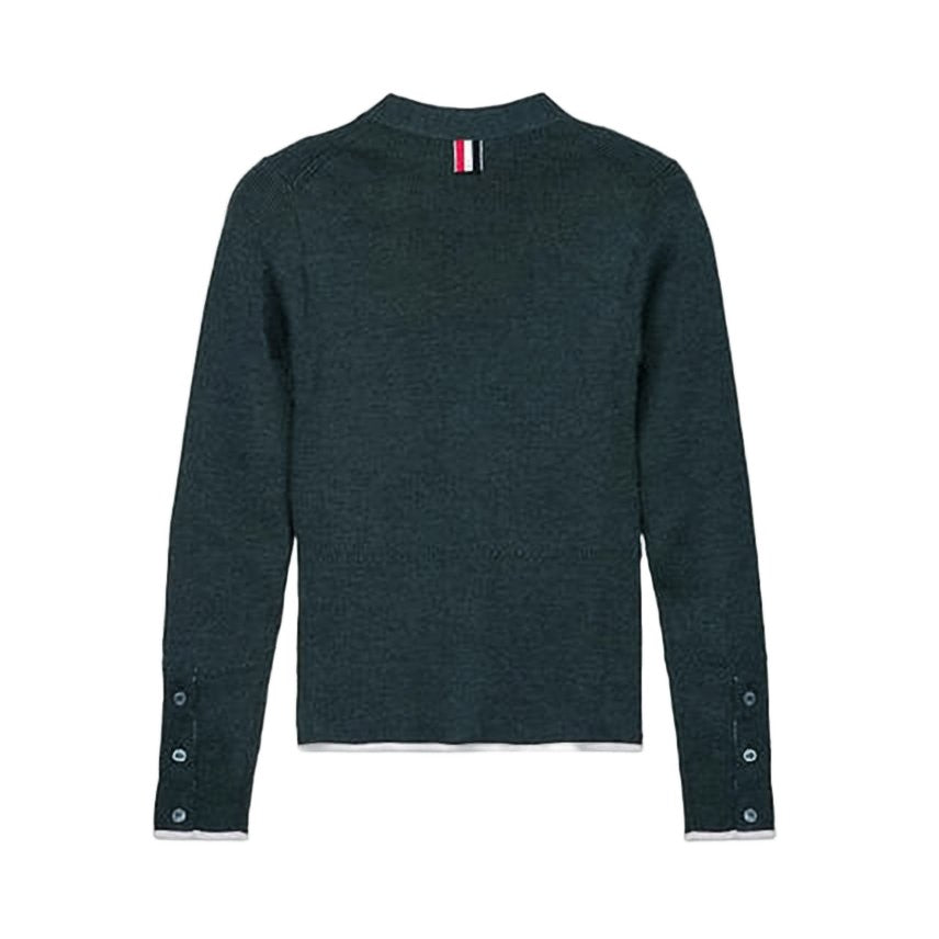 Thom Browne Deep V-Neck Knit Cardigan With Subtle Details