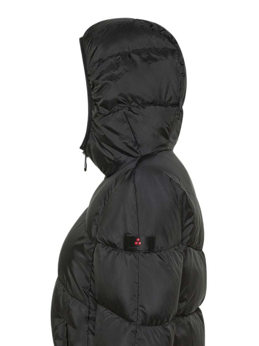 Peuterey Quilted Black Puffer Jacket With Hood