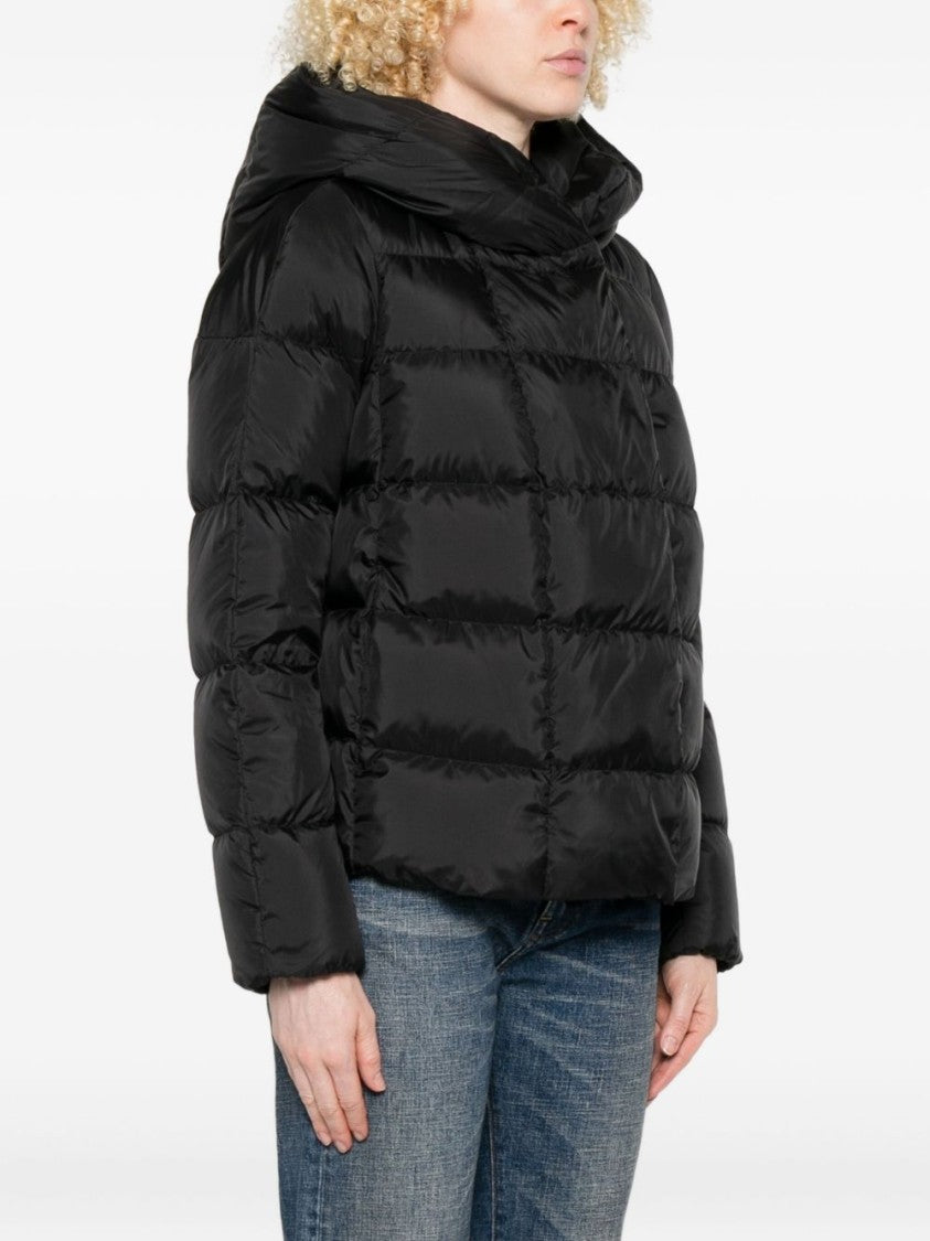 Peuterey High-Volume Collar Black Puffer Jacket