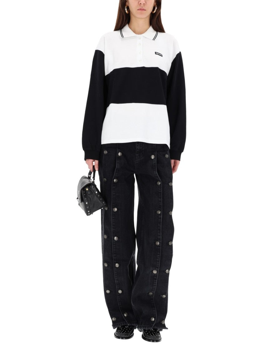 Rotate Birger Christensen Wide-Leg Black Jeans