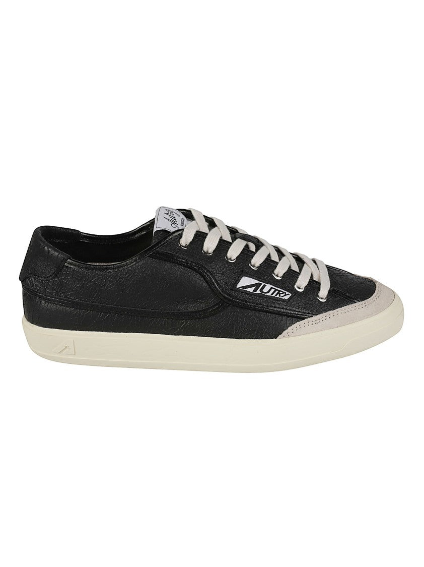 Autry Windscape Low Cracked Leather Sneakers