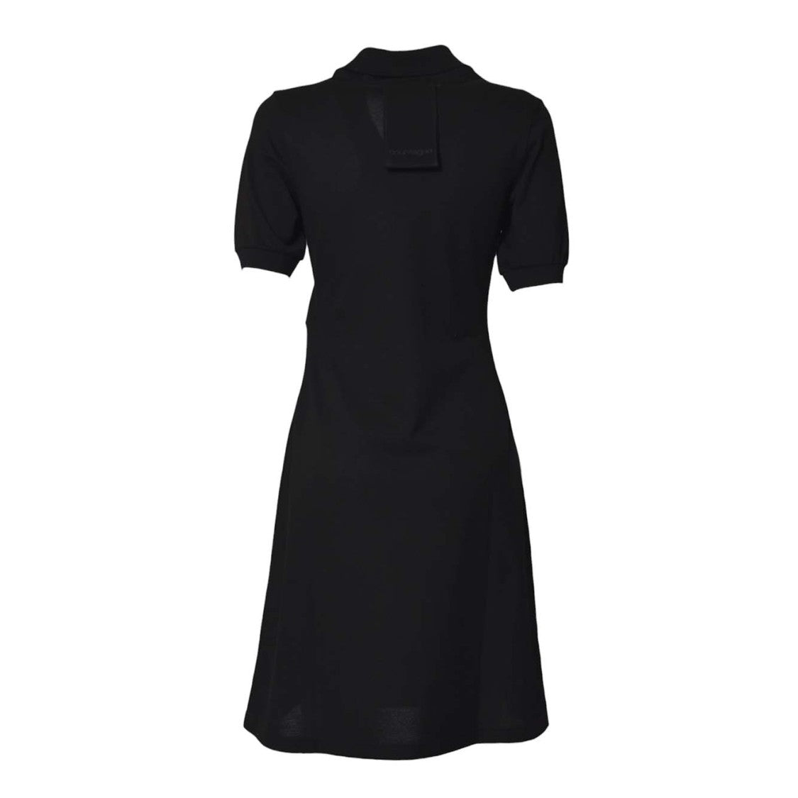Courrèges Black Cotton Piqué Polo Mini Dress