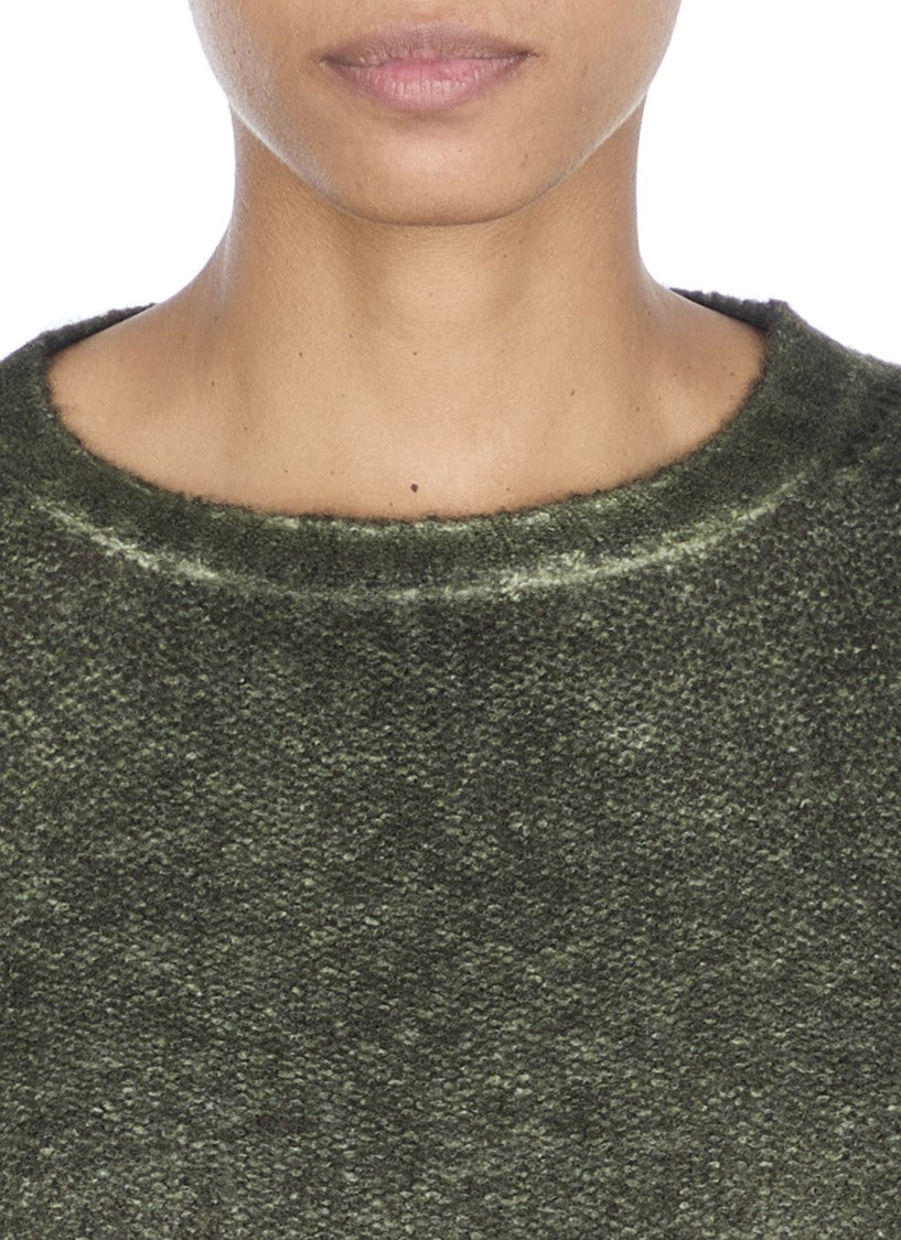 Avant Toi Green Cashmere And Silk Sweater