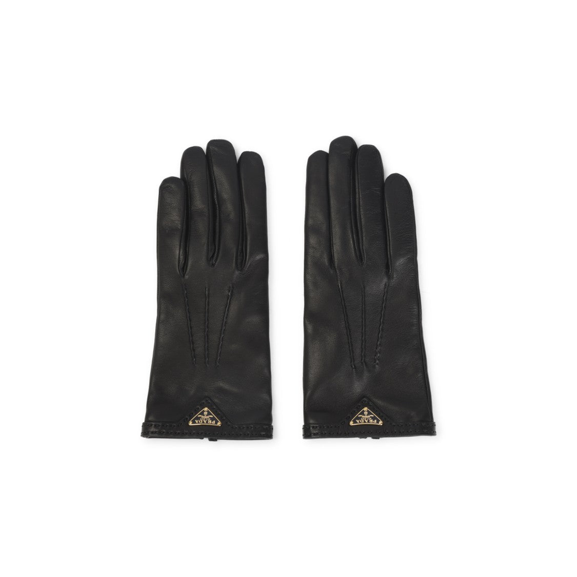 Prada Black Nappa Lamb Leather Gloves