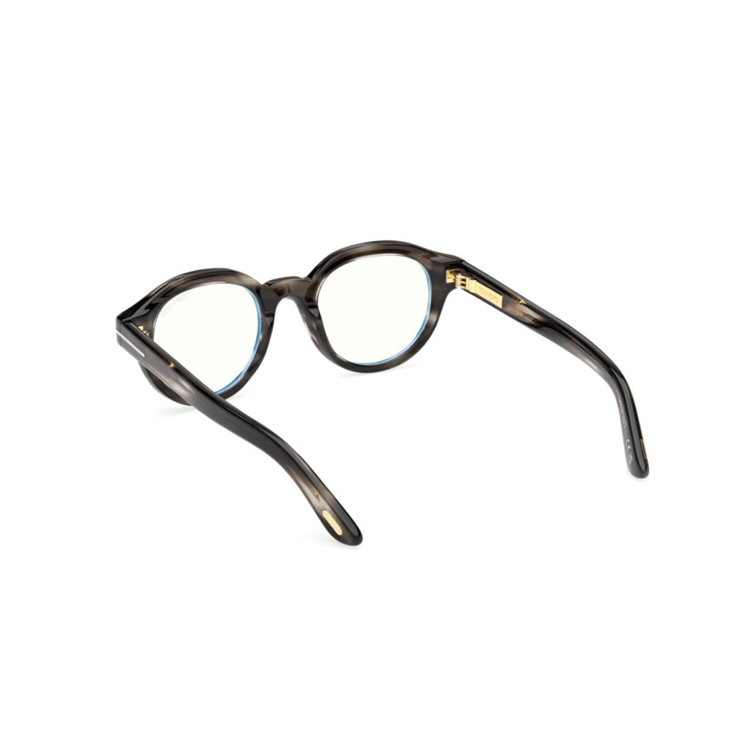 Tom Ford Ft6037-B Rounded Tortoiseshell Acetate Eyeglasses