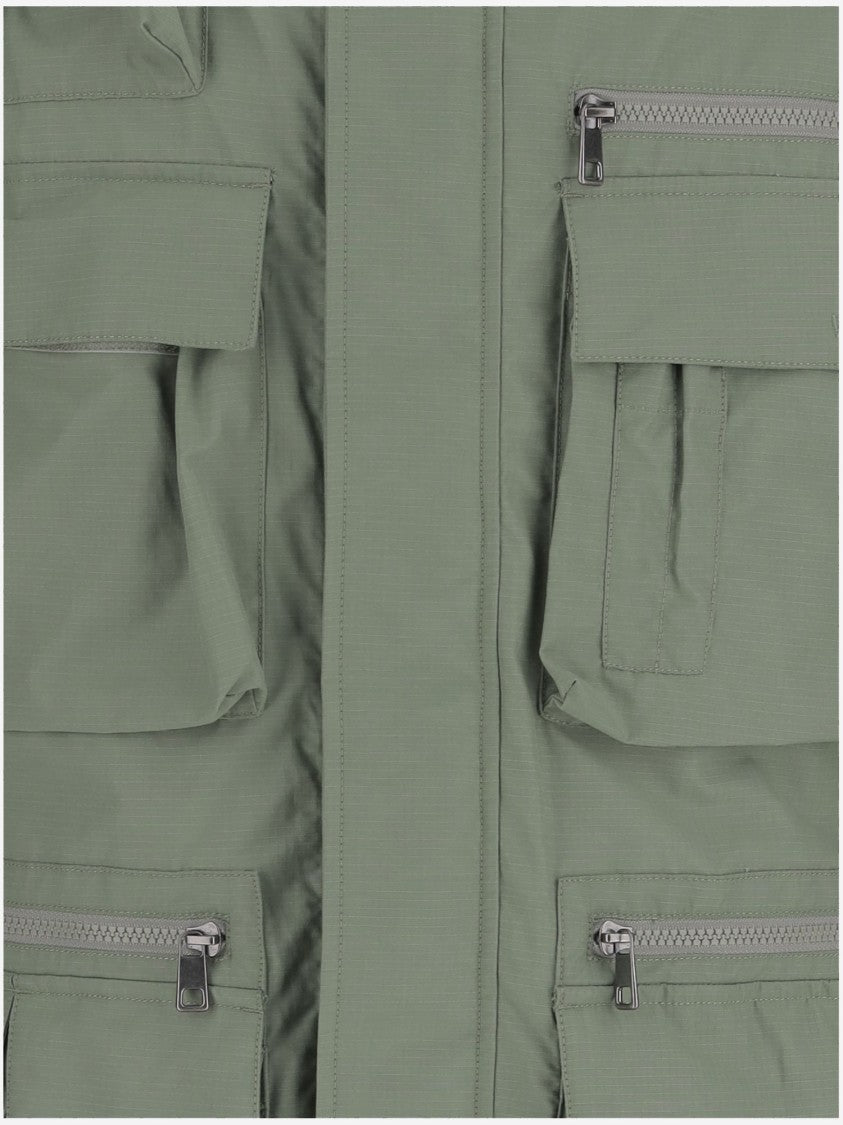 Woolrich X Black Label Cotton Blend High-Necked Jacket With Multiple Pockets