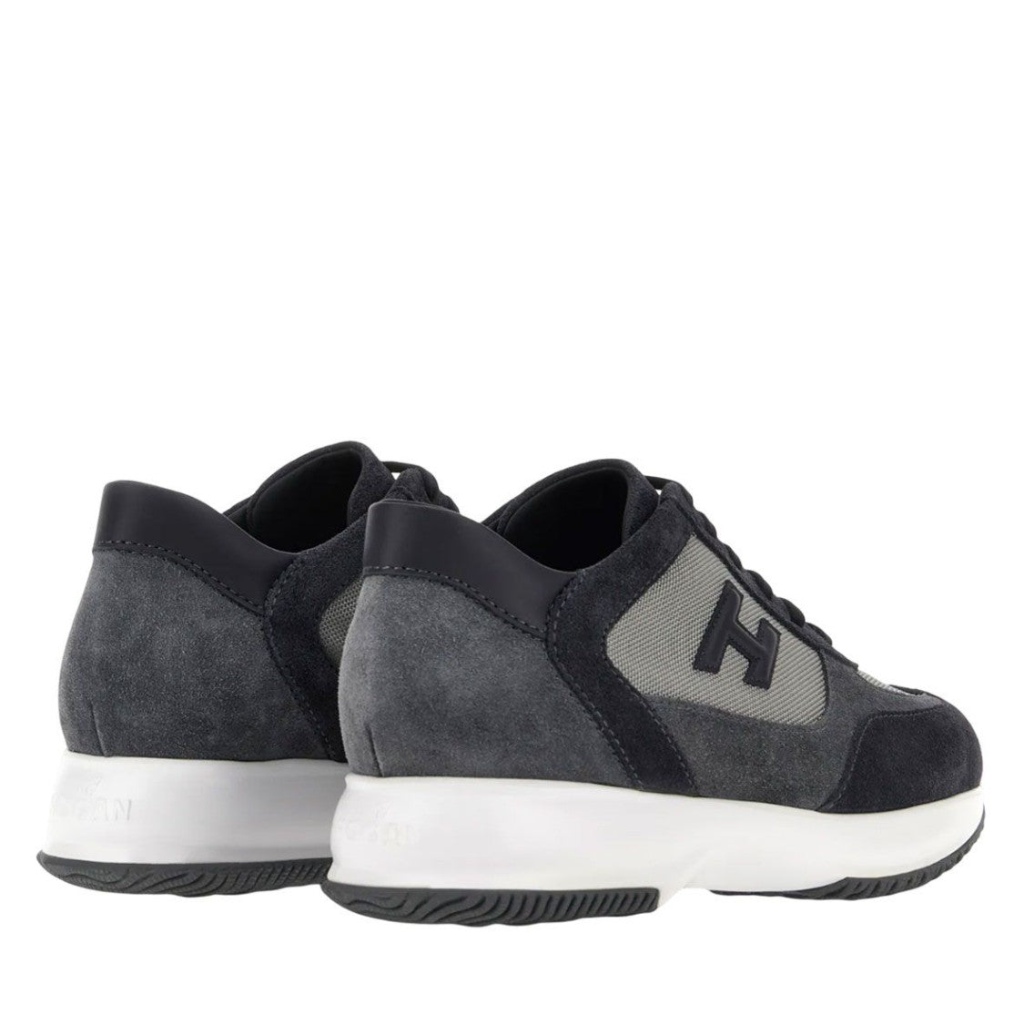 Hogan Dynamic Lace-Up Sneakers With Textured Sole
