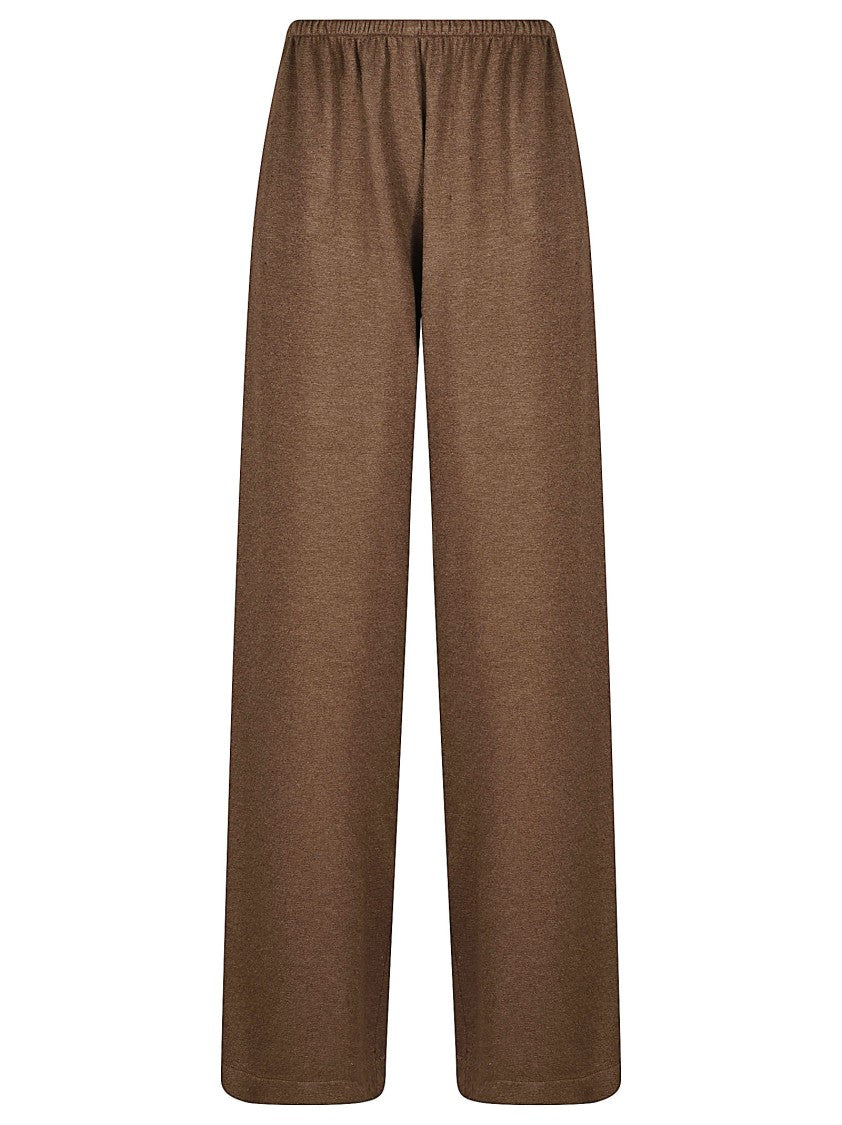 Ermanno Scervino Wide-Leg Trousers With Elastic Waistband And Textured Finish