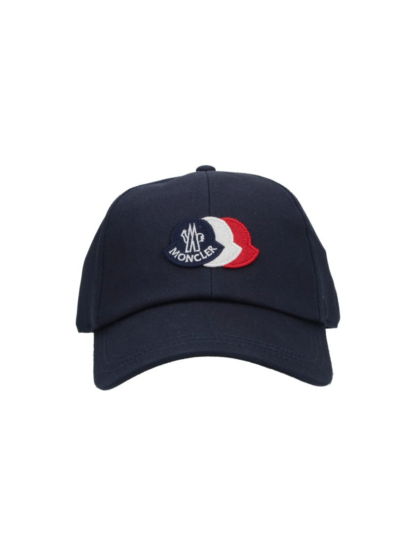 Moncler Navy Blue Baseball Cap Cotton Hats