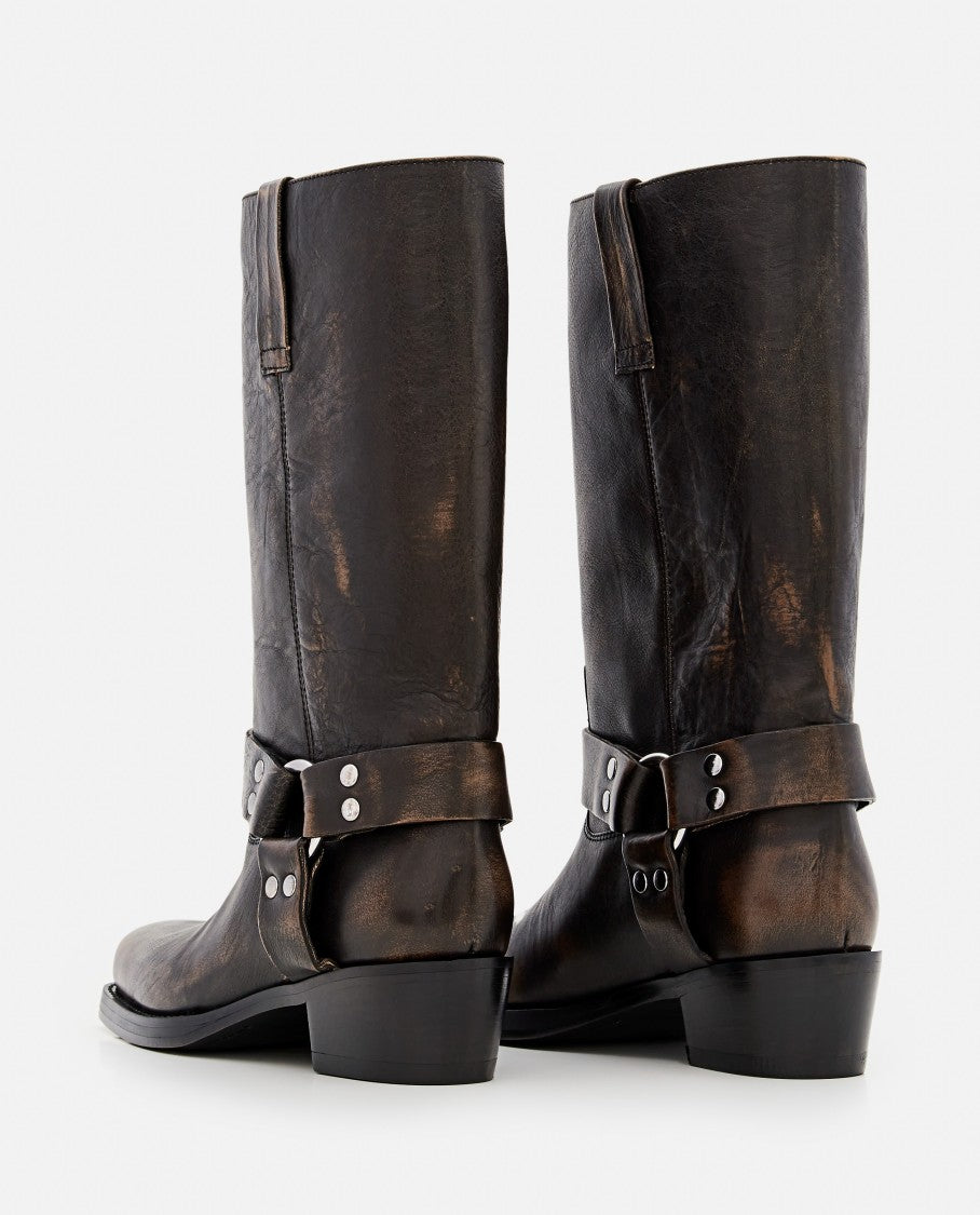 Paris Texas Roxy Brushed Boots Heel 45