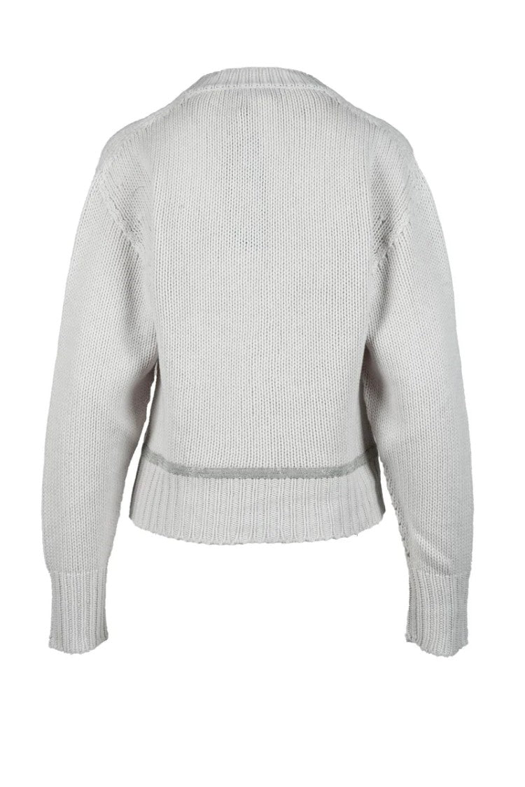 Fabiana Filippi Wool Silk Cashmere Cardigan - Beige