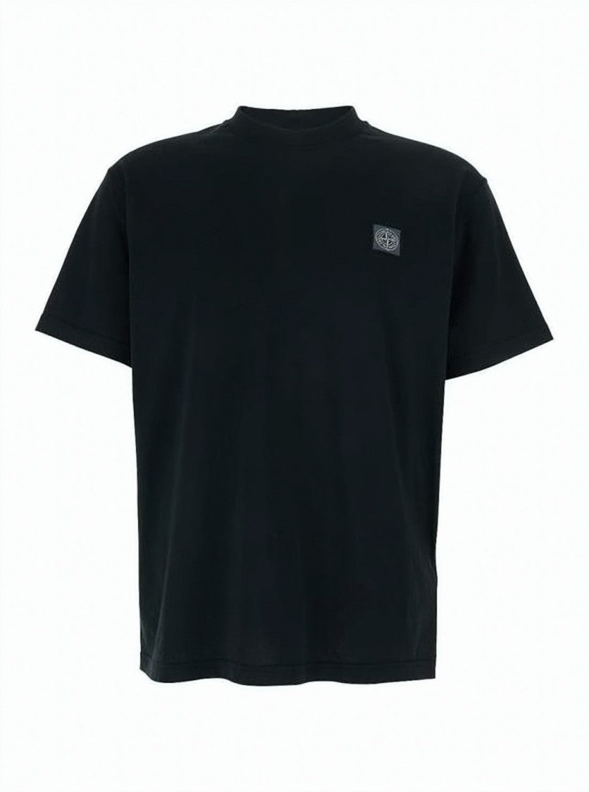 Stone Island Relaxed Fit Black Cotton T-Shirt