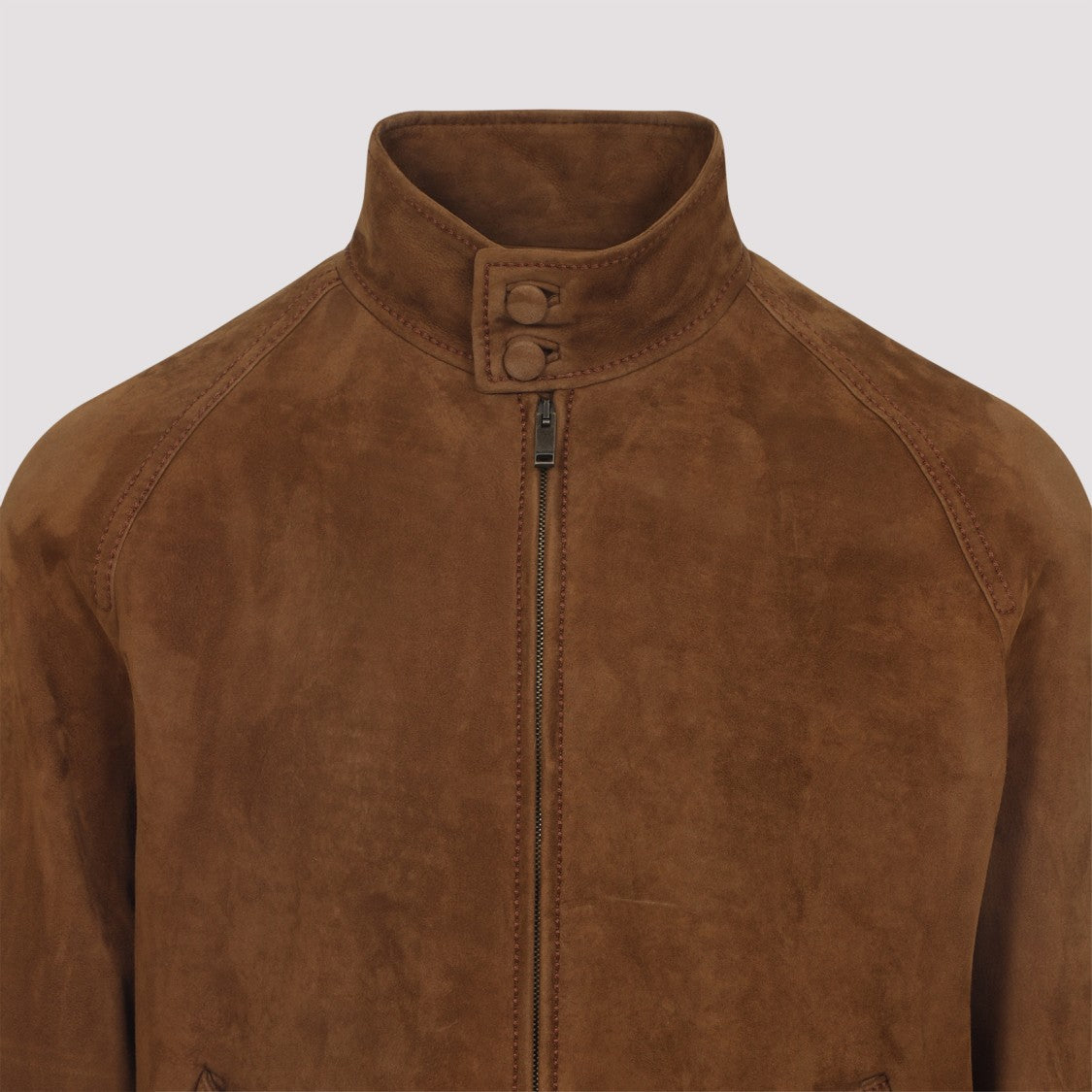 Valentino Tobacco Brown Lambskin Suede Leather Jacket
