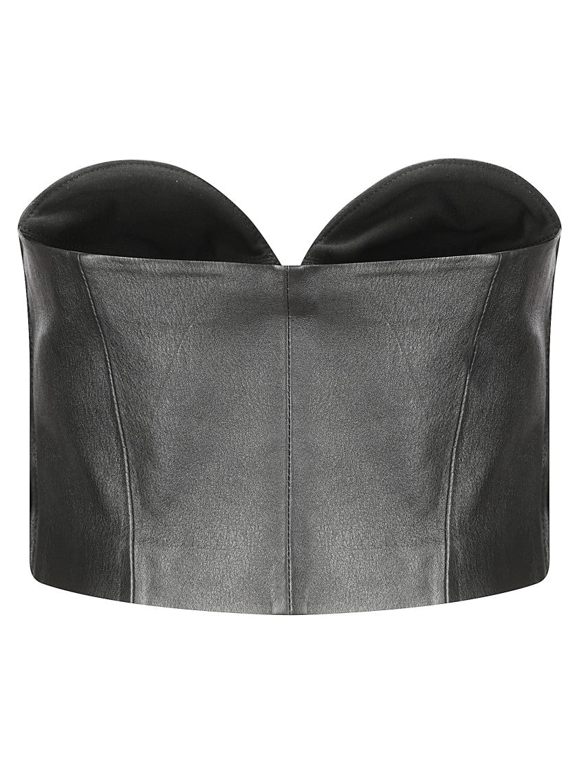 1972 Desa Leather Bustier Top