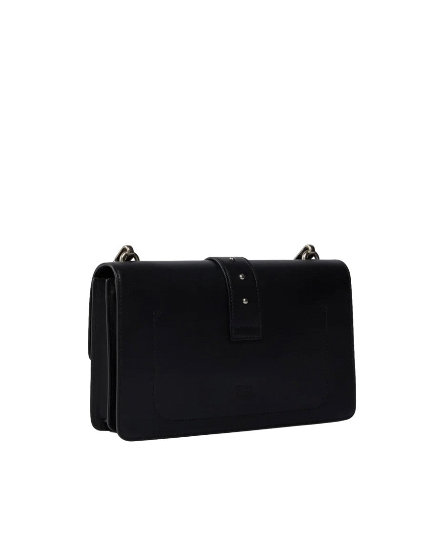 Pinko Black Love Bag One Medium Leather Shoulder Bag