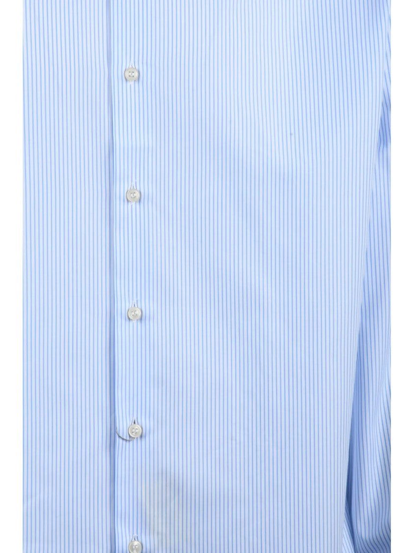 Ambrosio White Light Blue Striped Shirt
