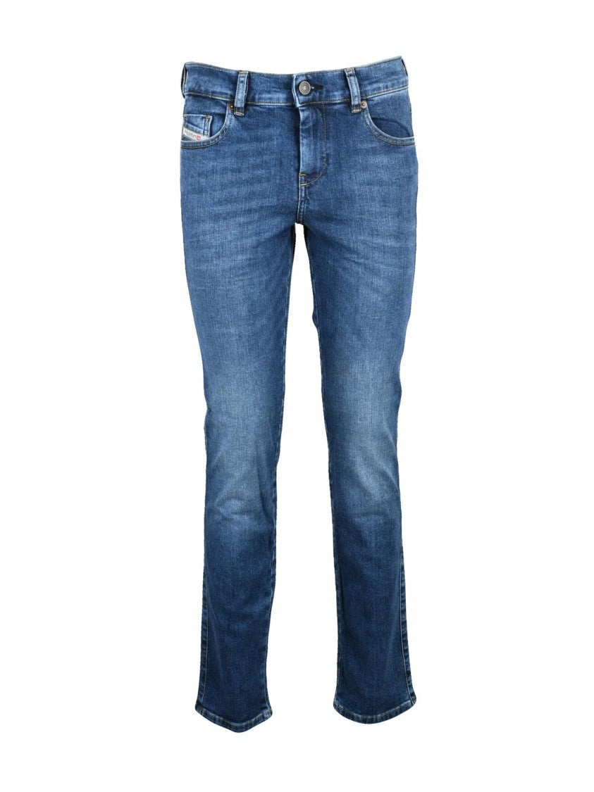 Diesel Blue Cotton-Blend D-Sandy Reiaf Slim Jeans