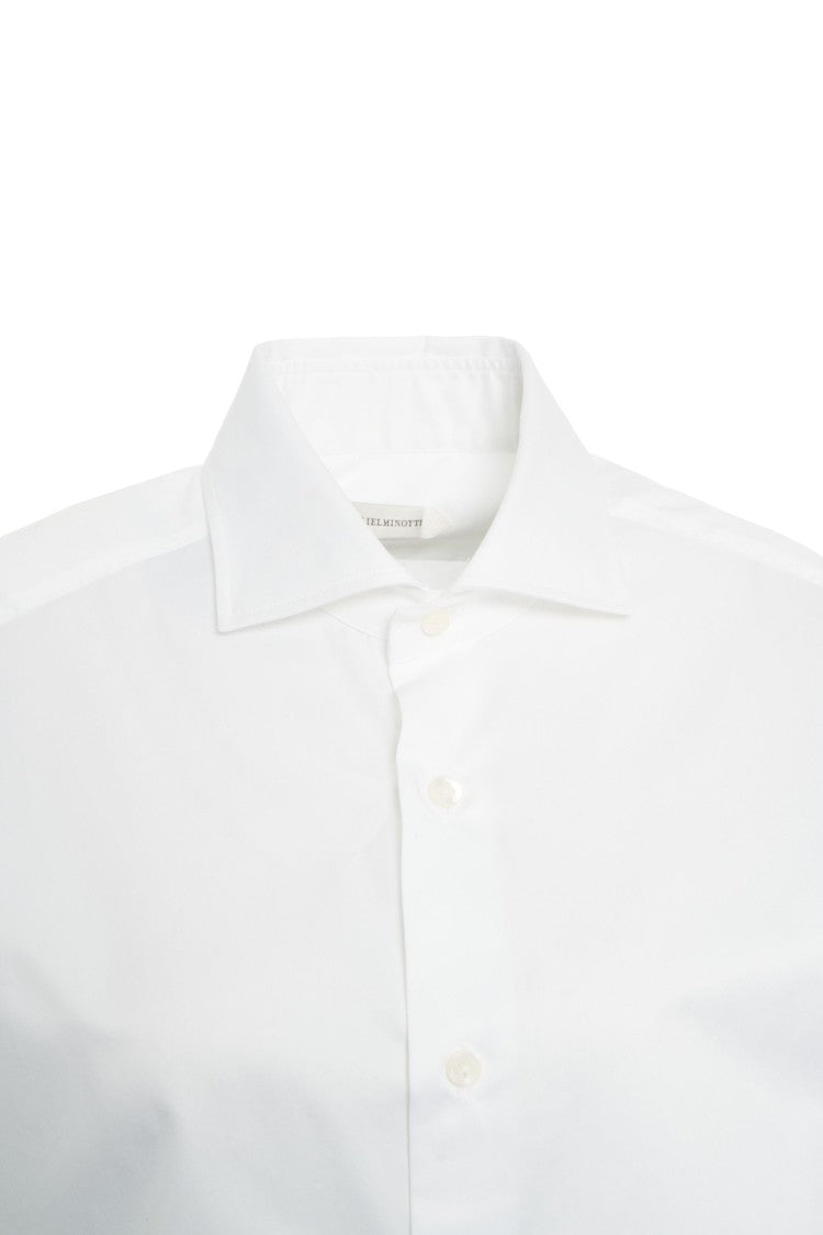 Guglieminotti Timeless Cotton Shirt With Kent Collar And Refined Silhouette