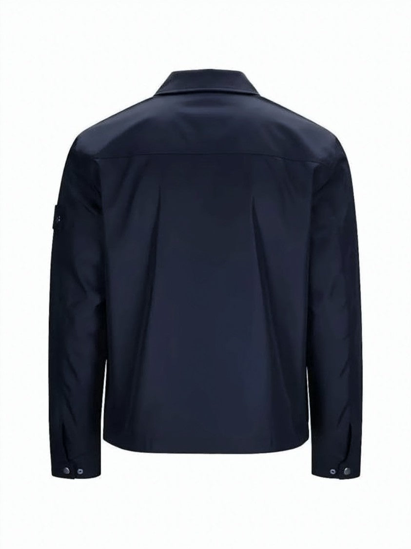Stone Island Ghost Piece All-Weather Jacket In Structured Cotton Canvas