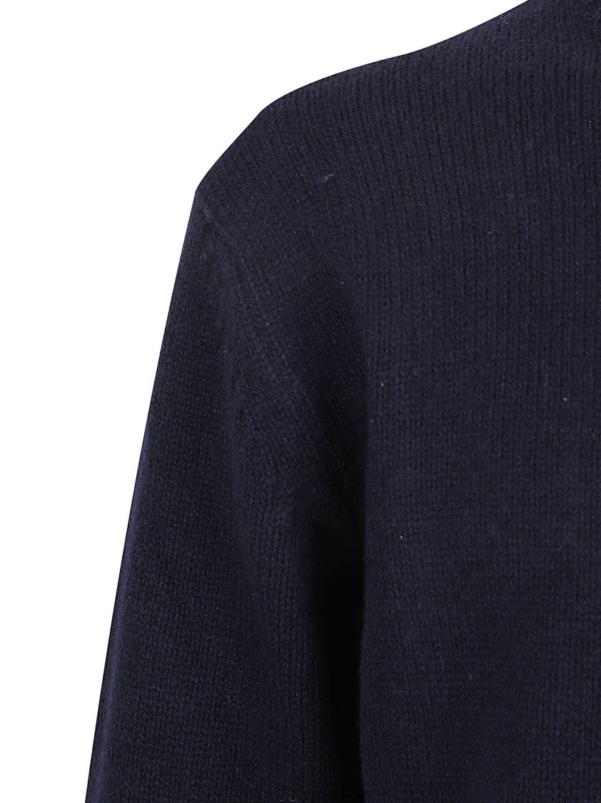 Maison Margiela Crew Neck Sweater With Elbow Patches