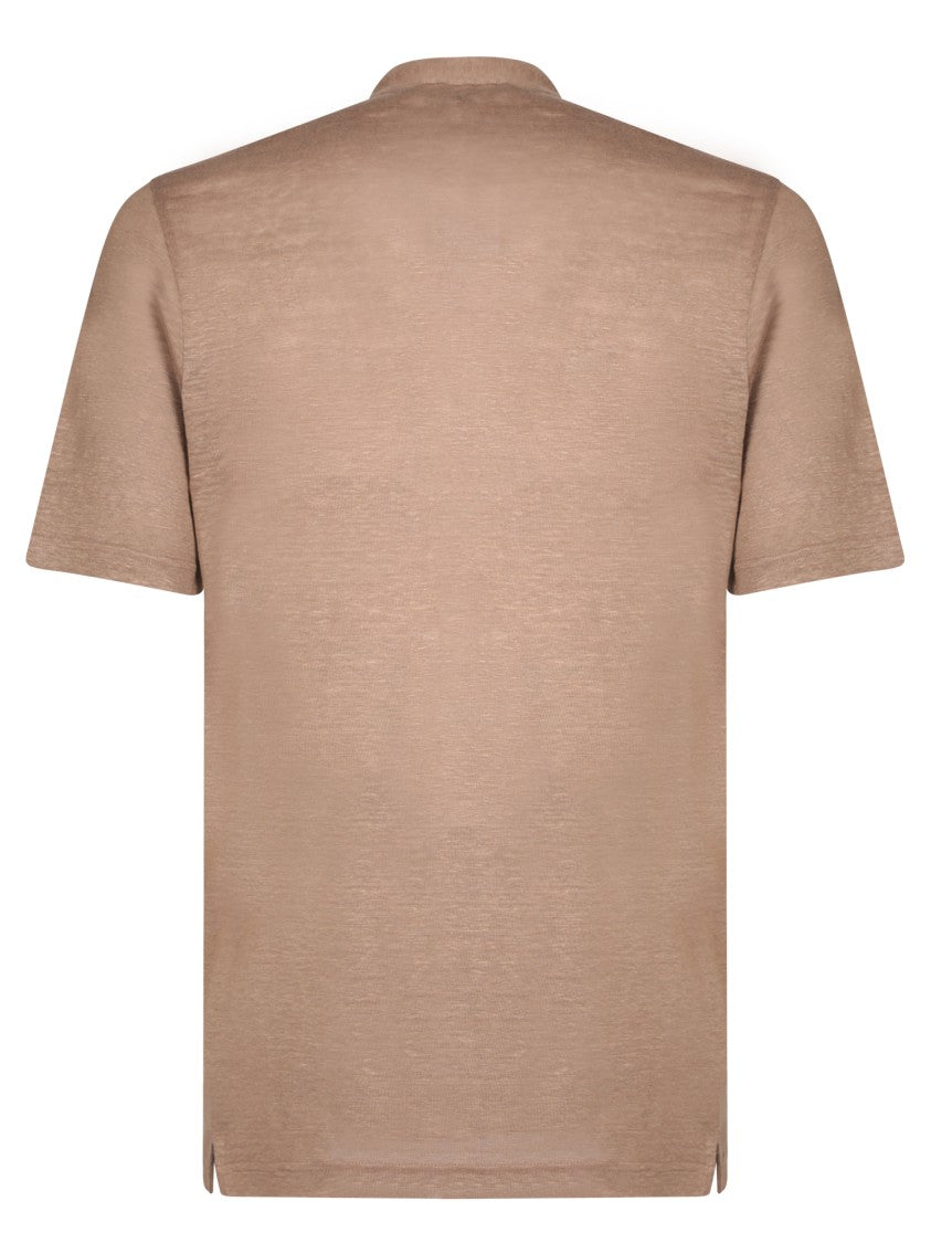 Lardini Linen Serafino Short Sleeve