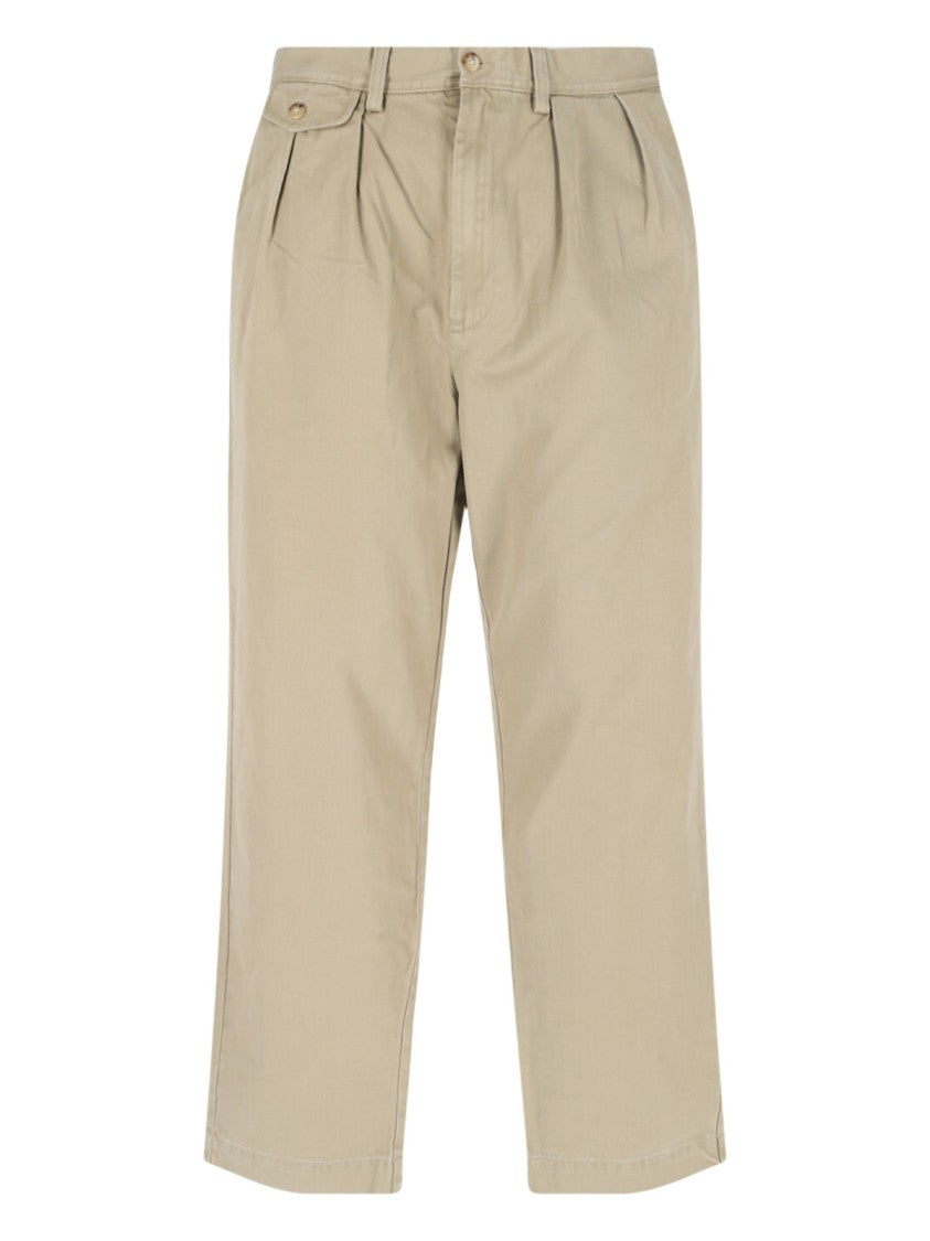 Polo Ralph Lauren Green Straight-Leg Matte Finish Trousers