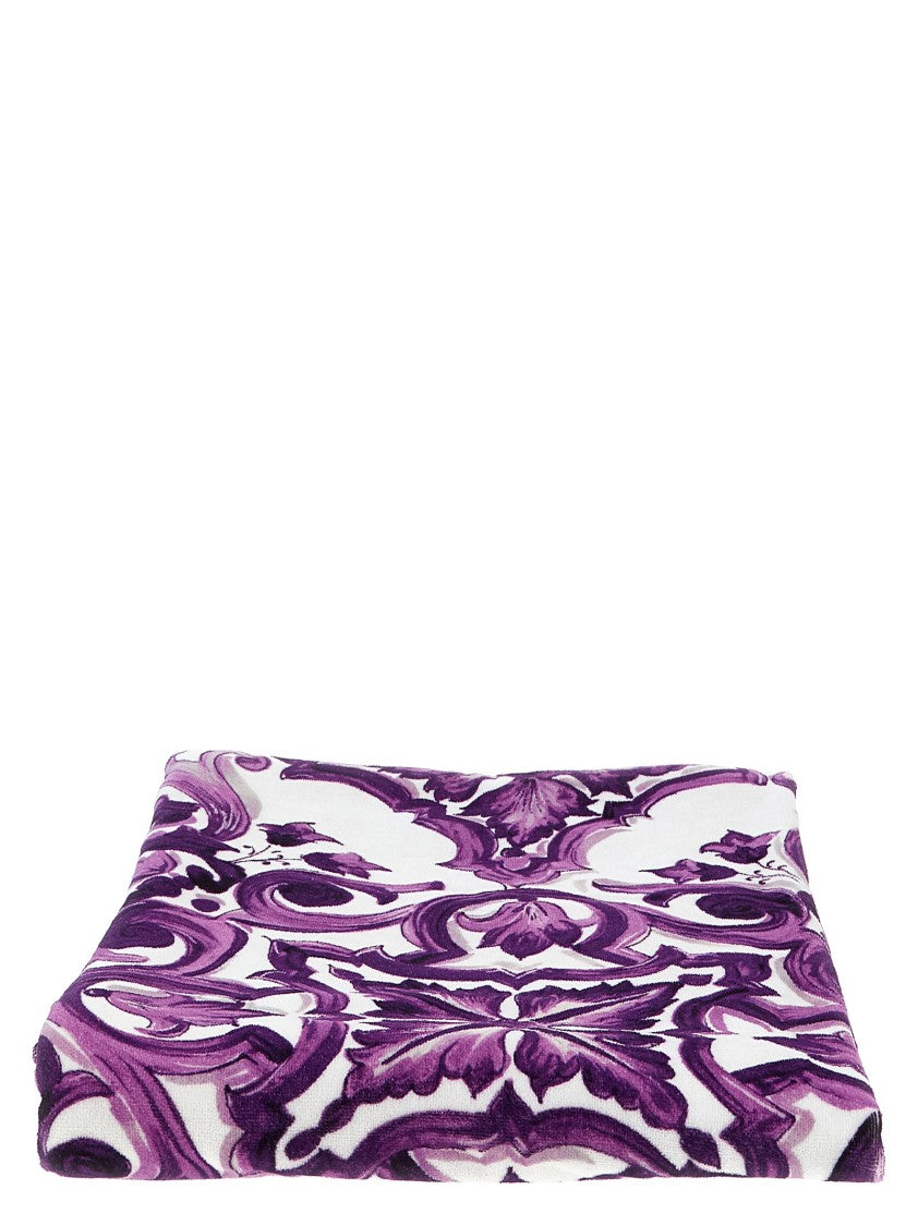 Dolce & Gabbana Maiolica' Print Beach Towel