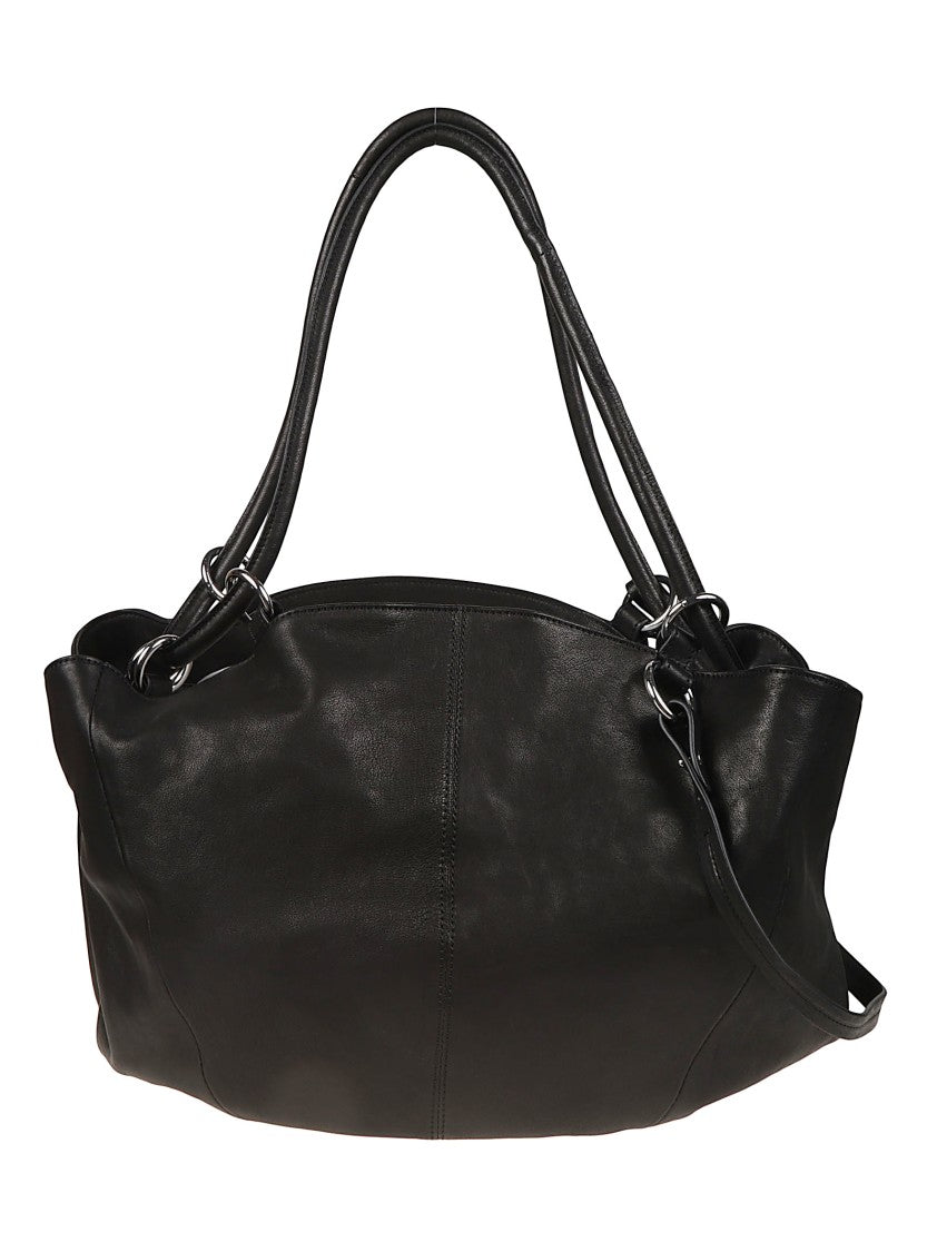 Patrizia Pepe Calf Leather Adjustable Strap Charm Tote Bag