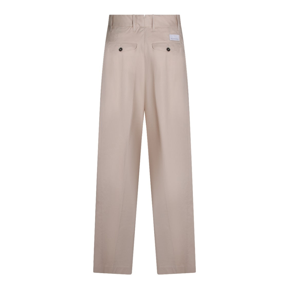 Nine In The Morning Straight-Leg Sand Beige High-Waisted Trousers