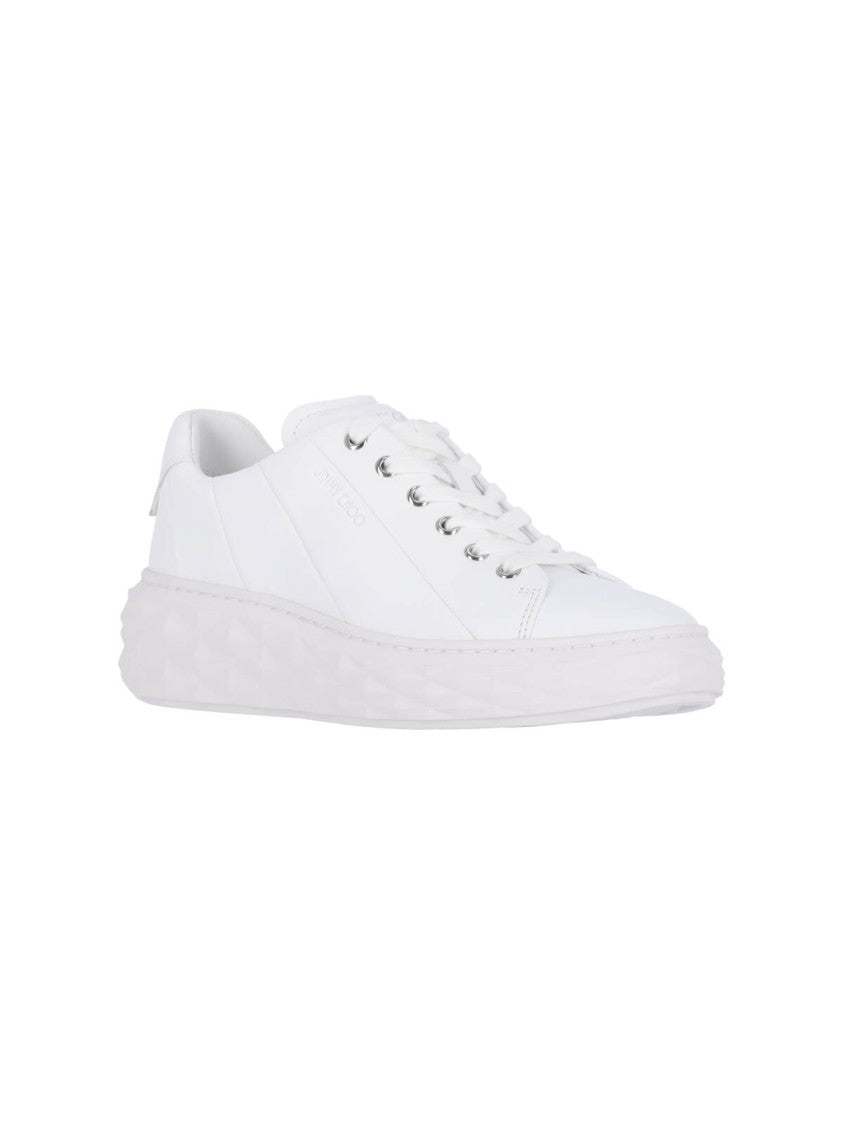 Jimmy Choo "Diamond Light Maxi/F" Sneakers – White
