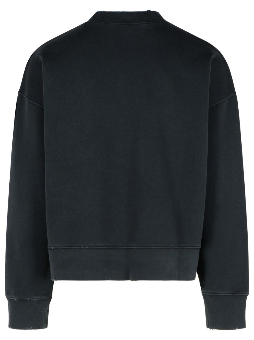 Palm Angels Crossroads' Black Cotton Sweatshirt