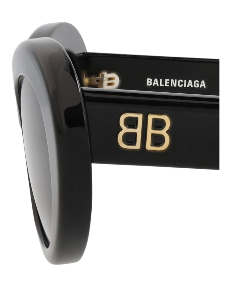 Balenciaga Round-Frame Recycled Acetate Sunglasses