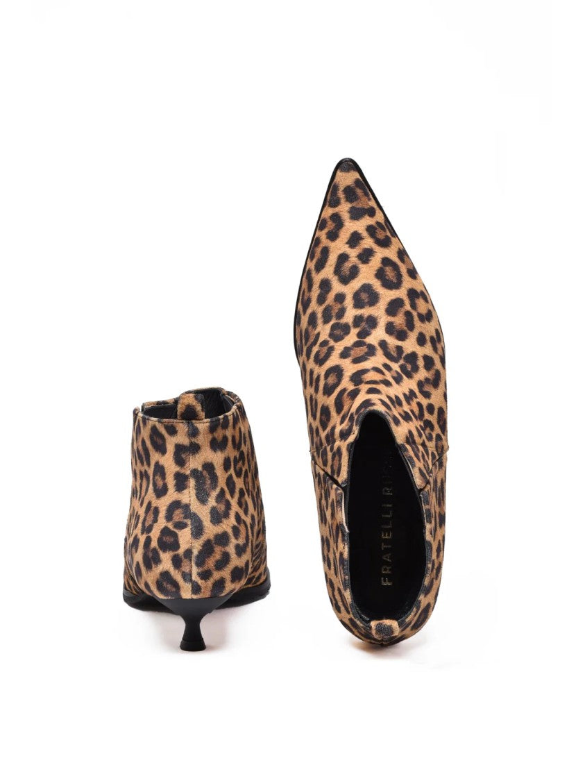 Fratelli Russo Leopard Suede Chelsea Ankle Boots