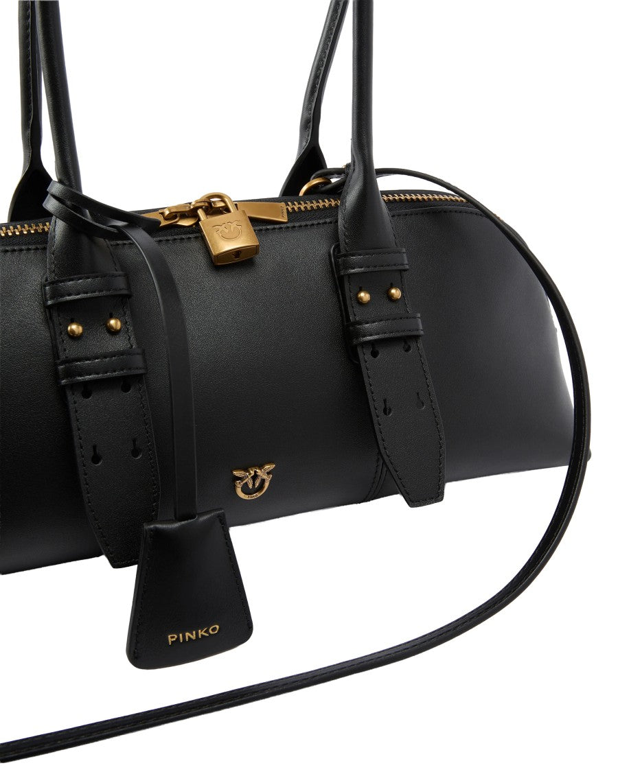 Pinko Horizontal Bowling Bag With Iconic Logo Detail
