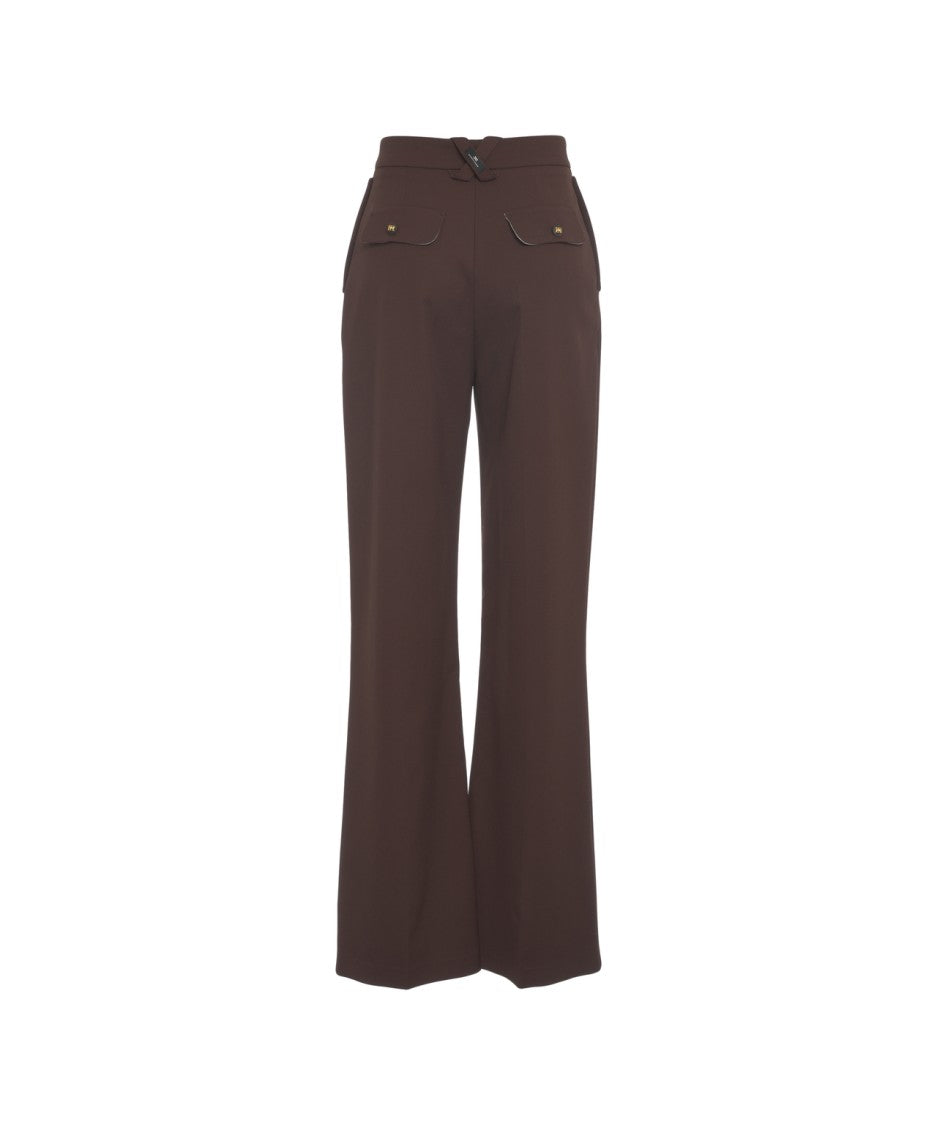 Elisabetta Franchi Pleated Palazzo Pants