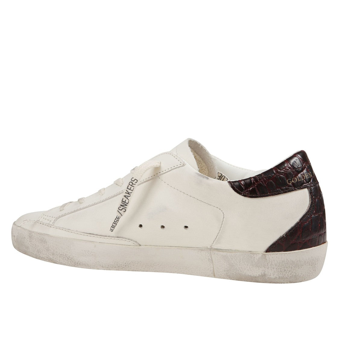 Golden Goose Leather Sneakers With Croc-Effect Detail