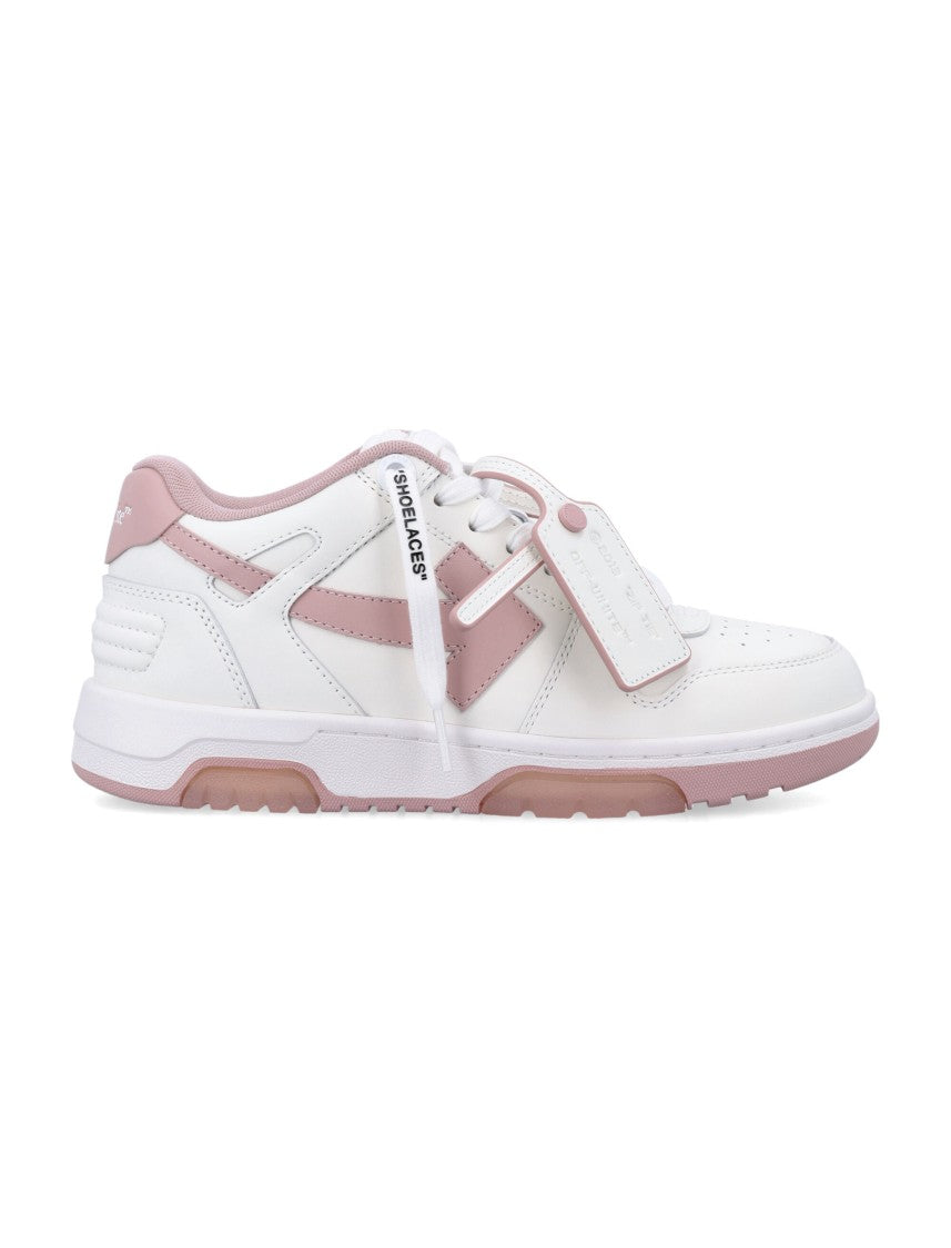 Off-White Calf Leather And Recycled Polyester Sneakers