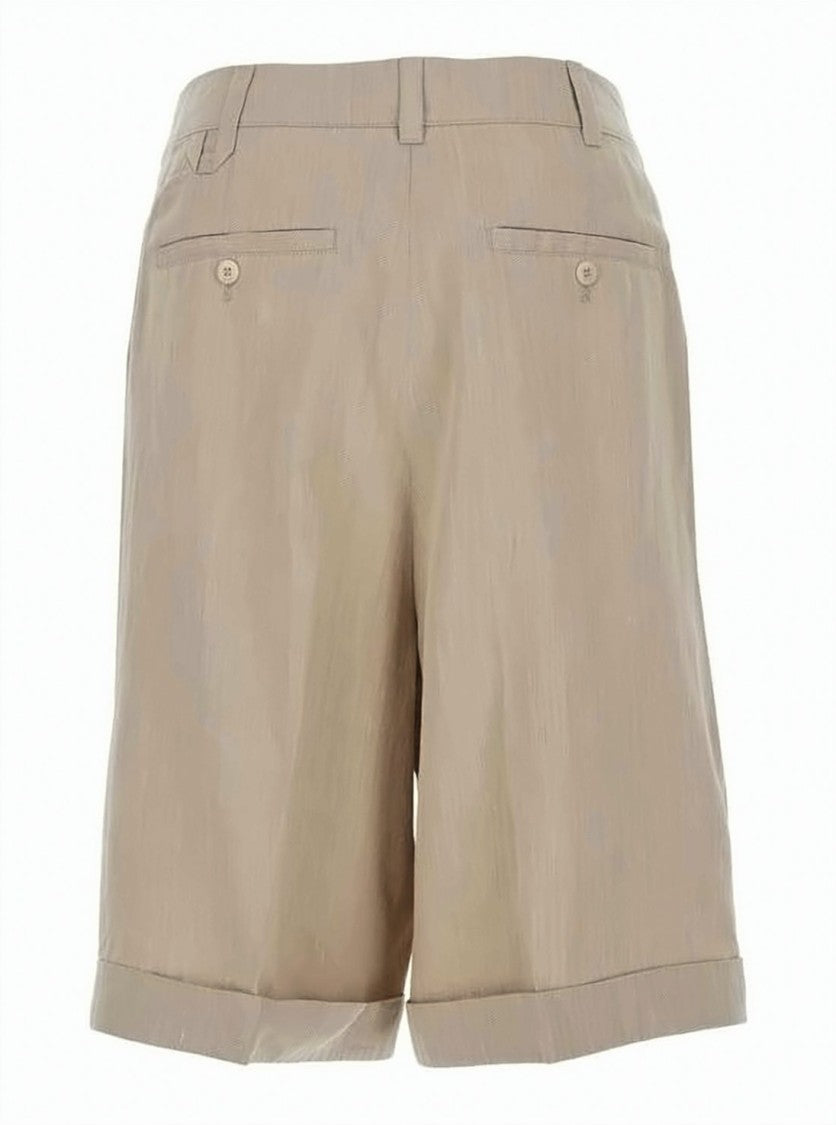 Jacquemus Tailored High-Waist Bermuda Shorts With Pleated Front