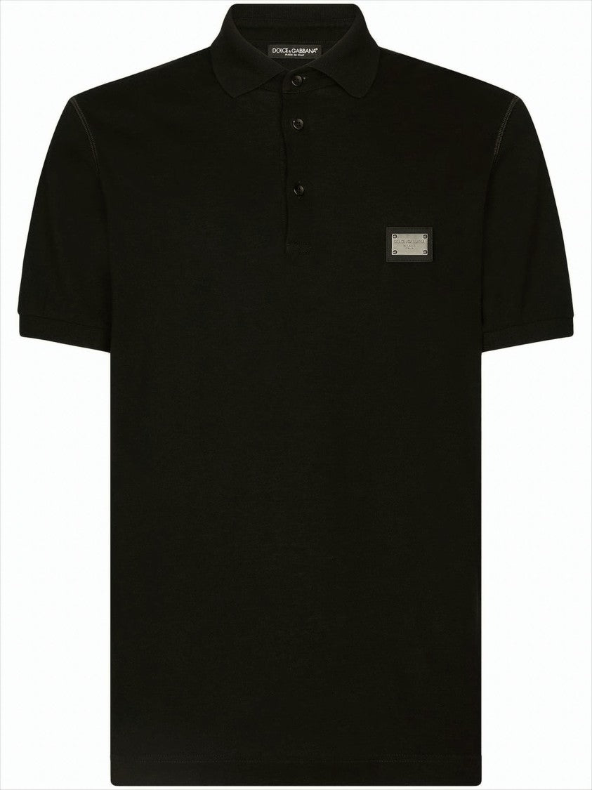 Dolce & Gabbana Collared Black Polo Shirt With Tailored Fit