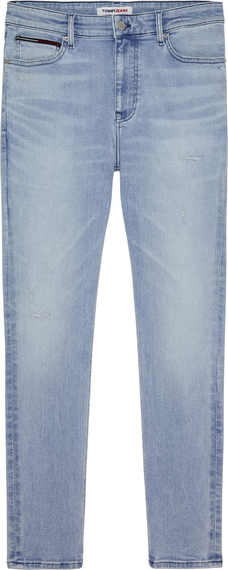 Tommy Jeans Light Blue Cotton Blend Jeans