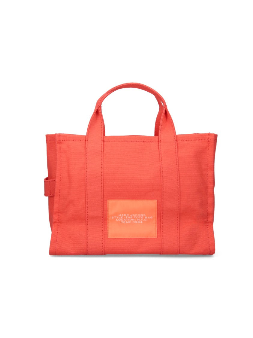 Marc Jacobs Orange Cotton Tote Bag With Adjustable Strap