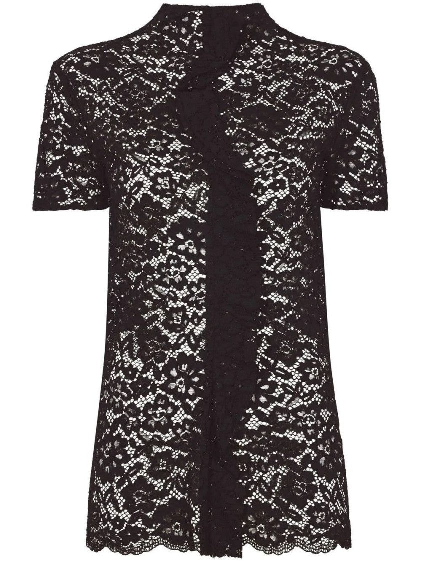 Proenza Schouler Stretch Lace Short Sleevetop