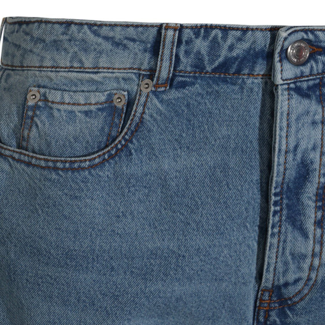 Ami Paris Medium Blue Wash Straight-Leg Jeans