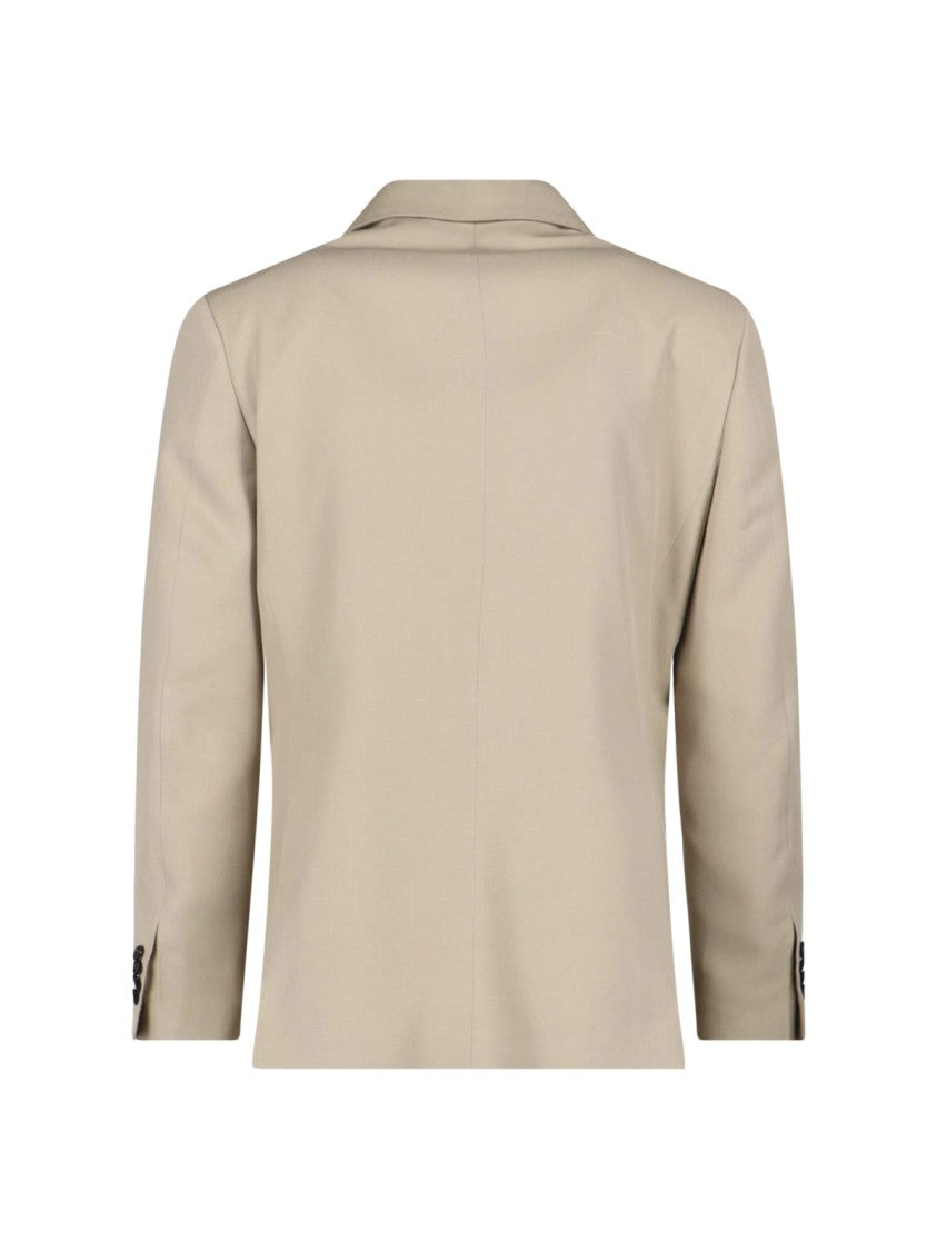 Lardini Single-Breasted Blazer – Beige