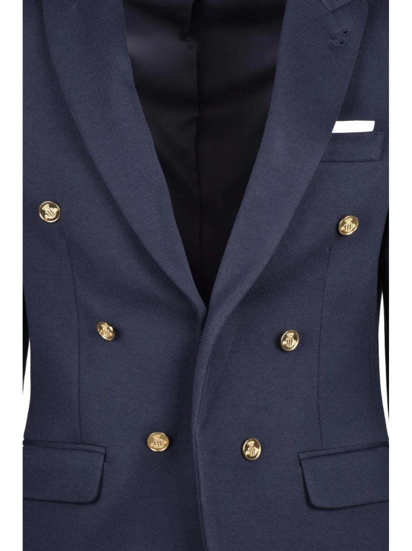 Daniele Alessandrini Blue Polyester Jacket