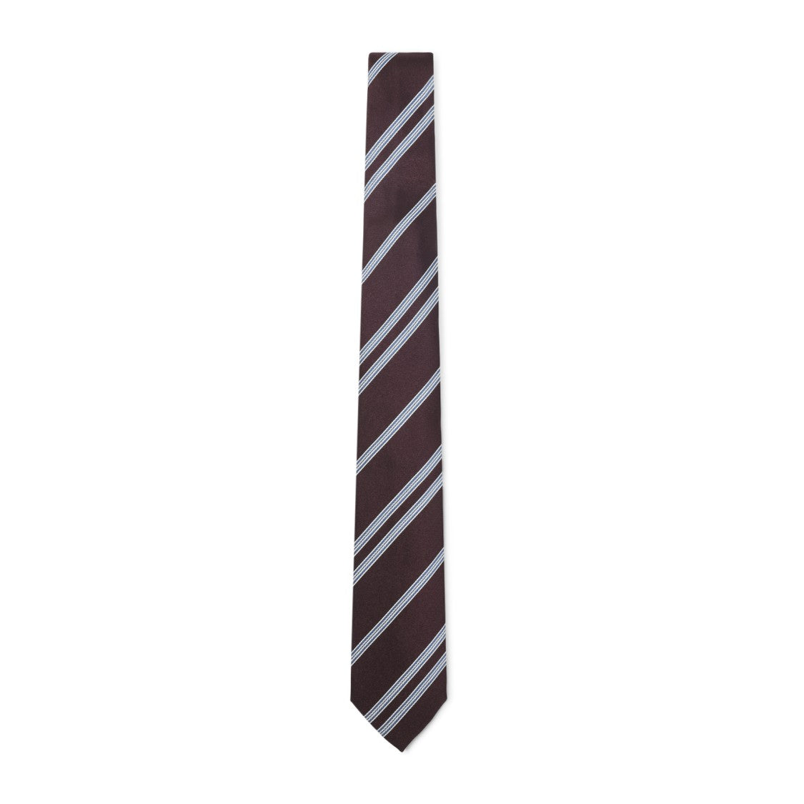 Brioni Multicolor Silk Tie With Textured Stripes