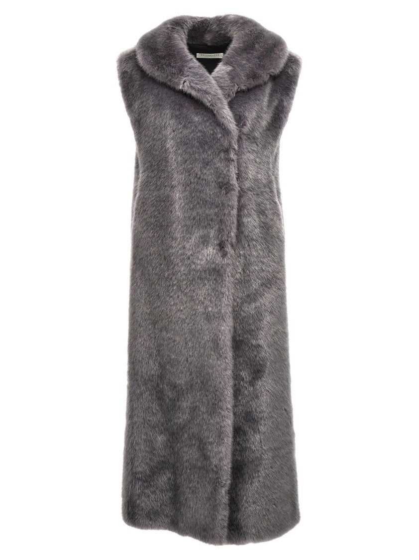 Philosophy Di Lorenzo Serafini Extra Long Faux Fur Vest