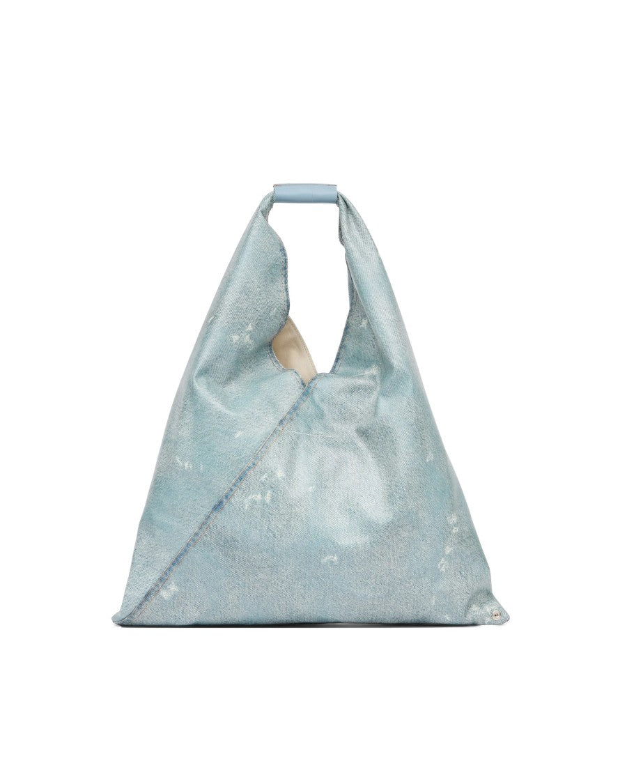 Mm6 By Maison Margiela Sculptural Japanese Tote Bag Crafted From Bleached Denim