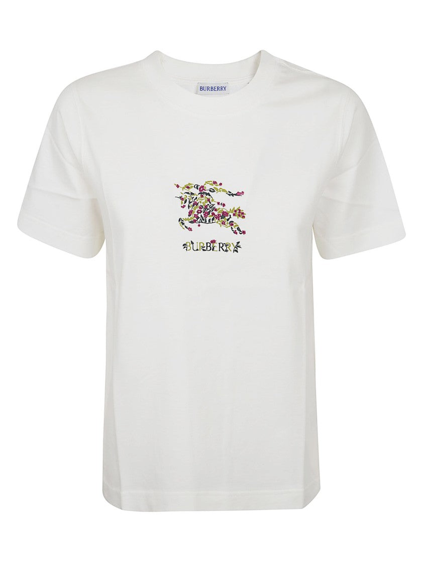 Burberry Crewneck Cotton Jersey T-Shirt With Equestrian Knight Design