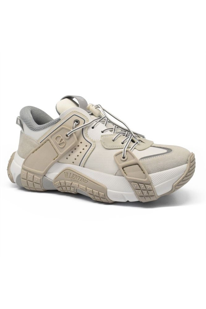 Valentino Garavani Suede And Fabric Valentino Wod Sneakers